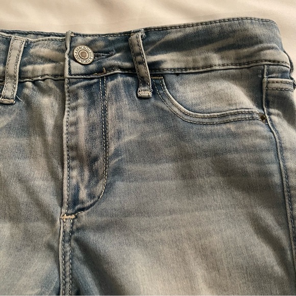 Abercrombie and Fitch Womens 25x26 Light Wash Denim Skinny Jeans Low Rise - Picture 8 of 12